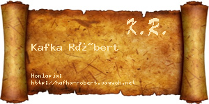 Kafka Róbert névjegykártya